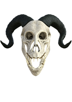 Horned Skull Mask Artwork