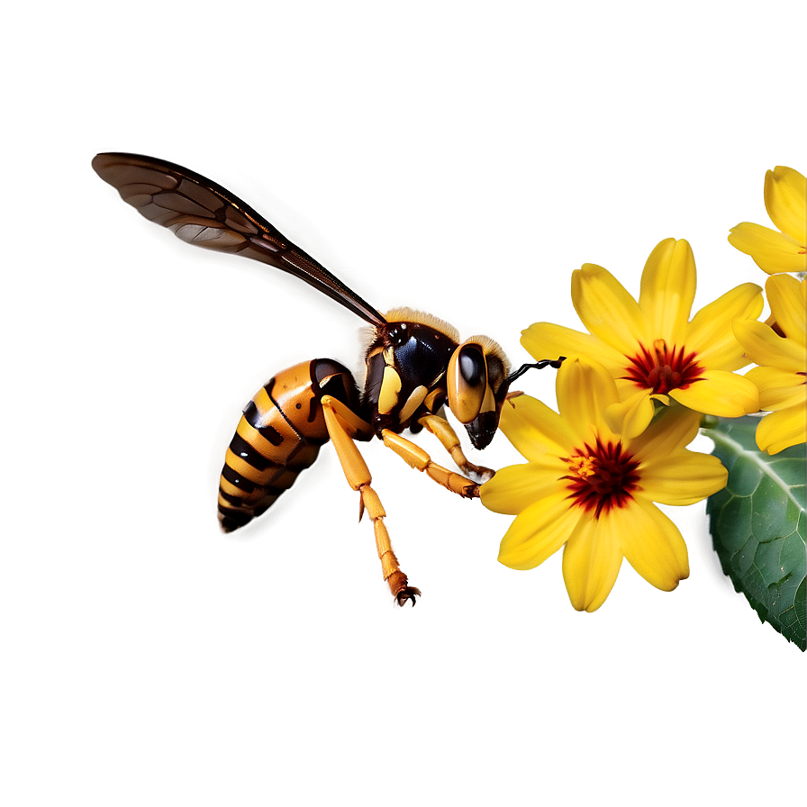 Hornet On Flower Png 10