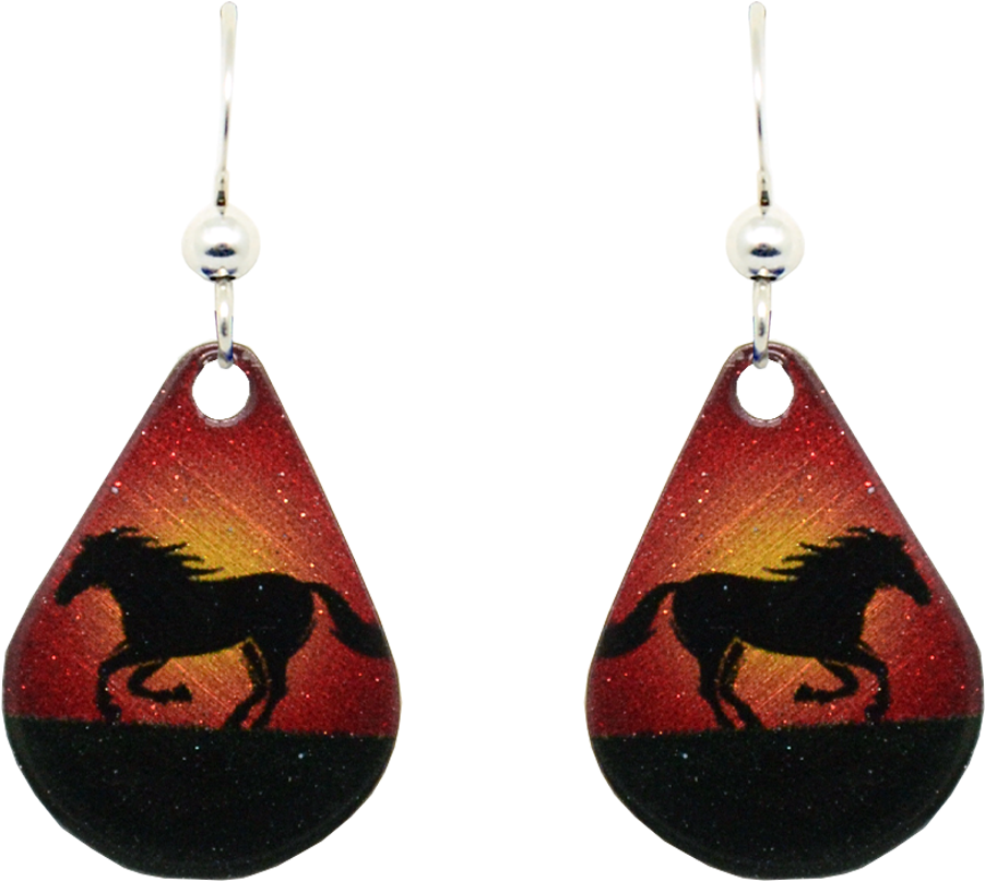 Horse Silhouette Earrings