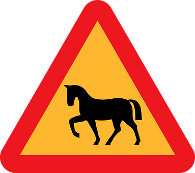 Horse Warning Sign Graphic
