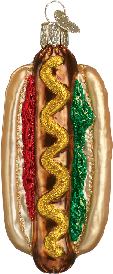 Hot Dog Christmas Ornament