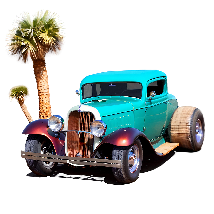 Hot Rod In Desert Scenery Png 06252024