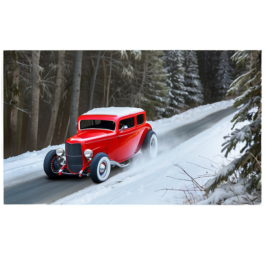 Hot Rod Winter Drive Png Cph3