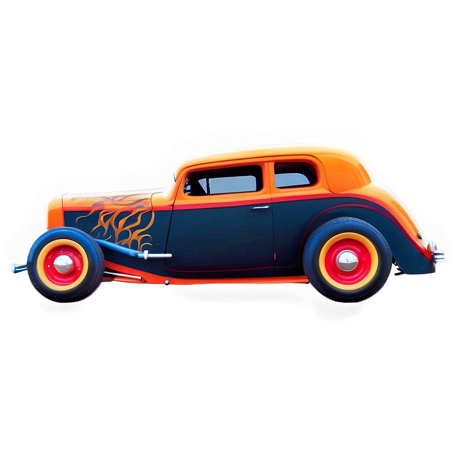 Hot Rod With Flames Decal Png 06252024