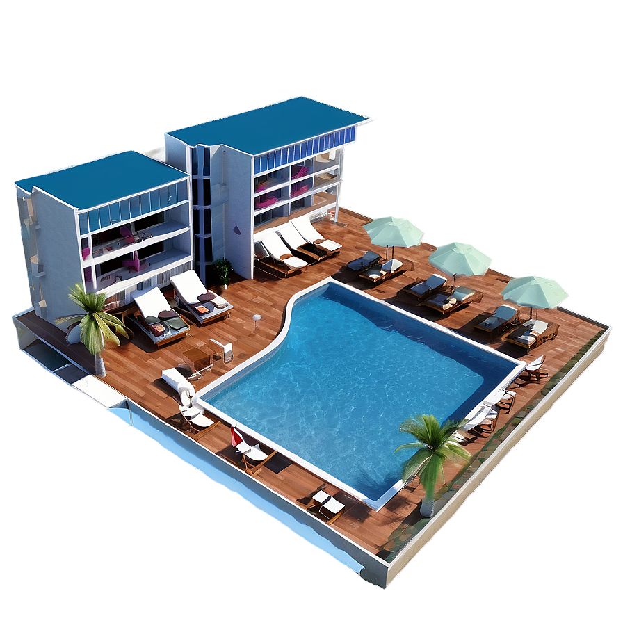 Hotel Rooftop Pool Png 05212024