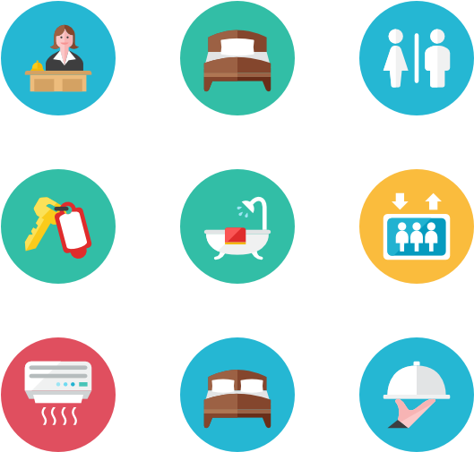 Hotel Services Icons Set