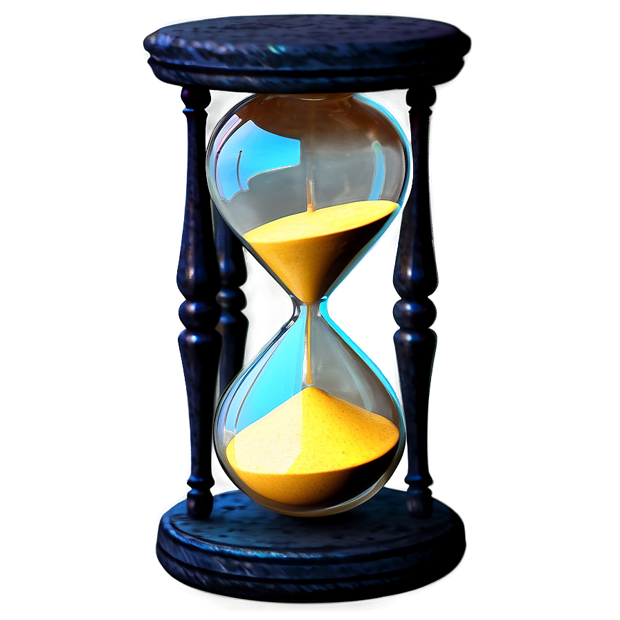 Hourglass In Dark Background Png Oom