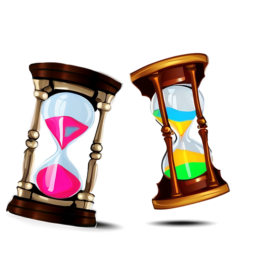 Hourglass With Colored Sands Png 85