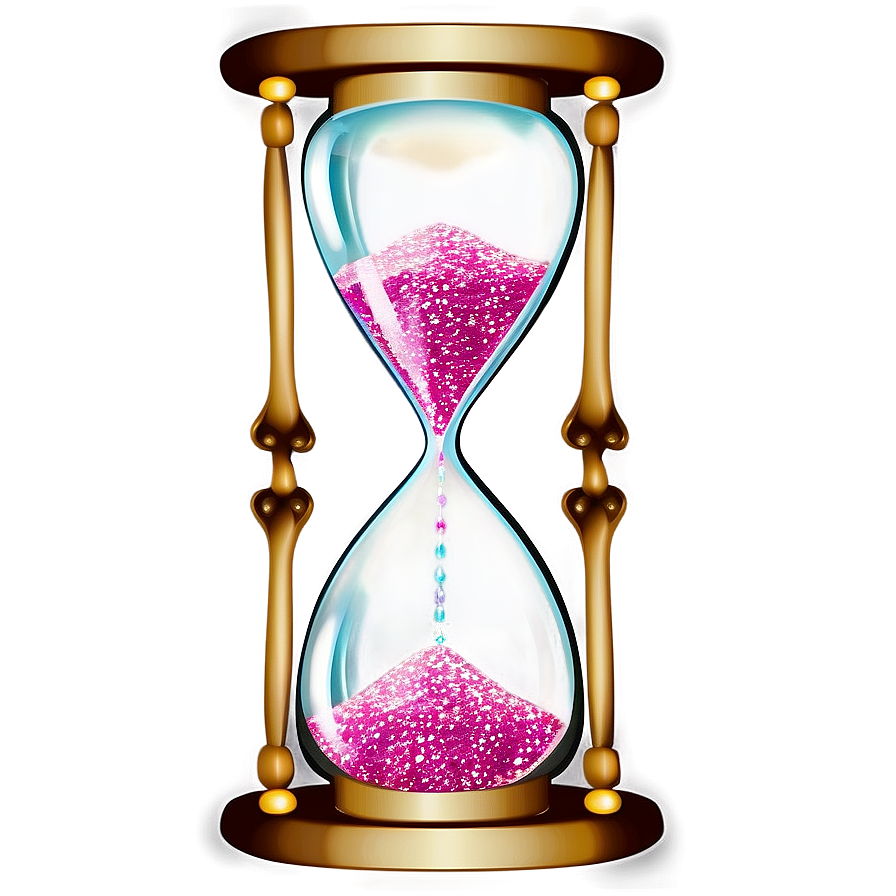 Hourglass With Glitter Sand Png 05232024