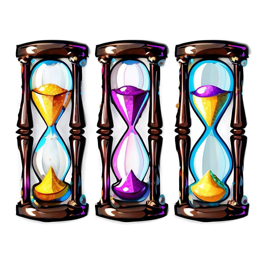 Hourglass With Glitter Sand Png 67