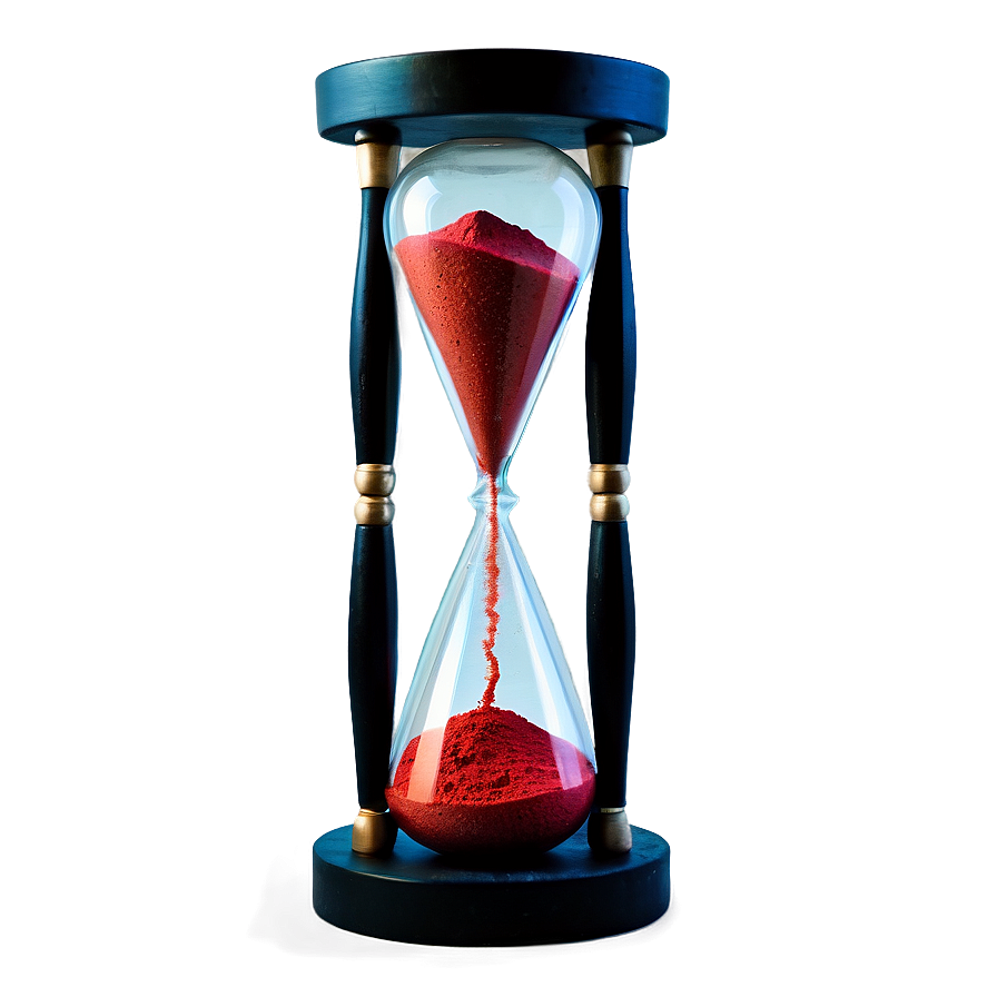 Hourglass With Red Sand Png Bfj68