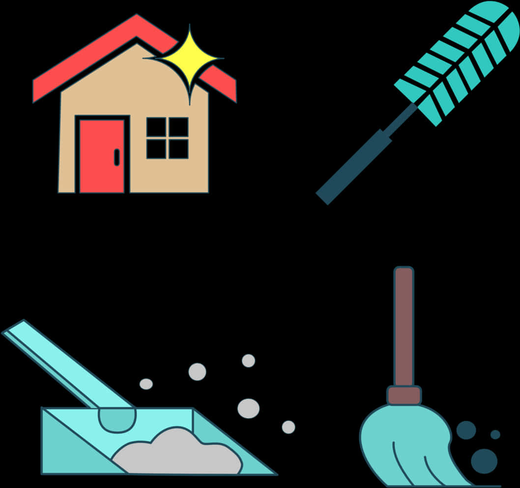 House Cleaning Tools Vector