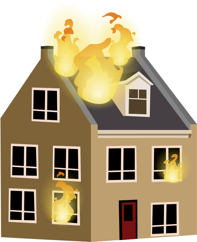 House Fire Illustration