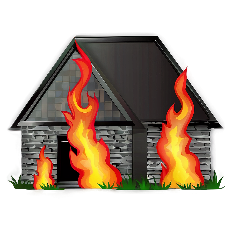 House On Fire Clipart Png Bkd