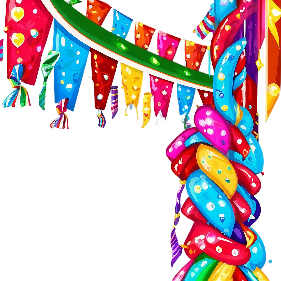 House Party Festive Streamers Png Ghj