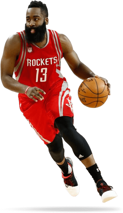 Houston Rockets Basketball Player Dribbling