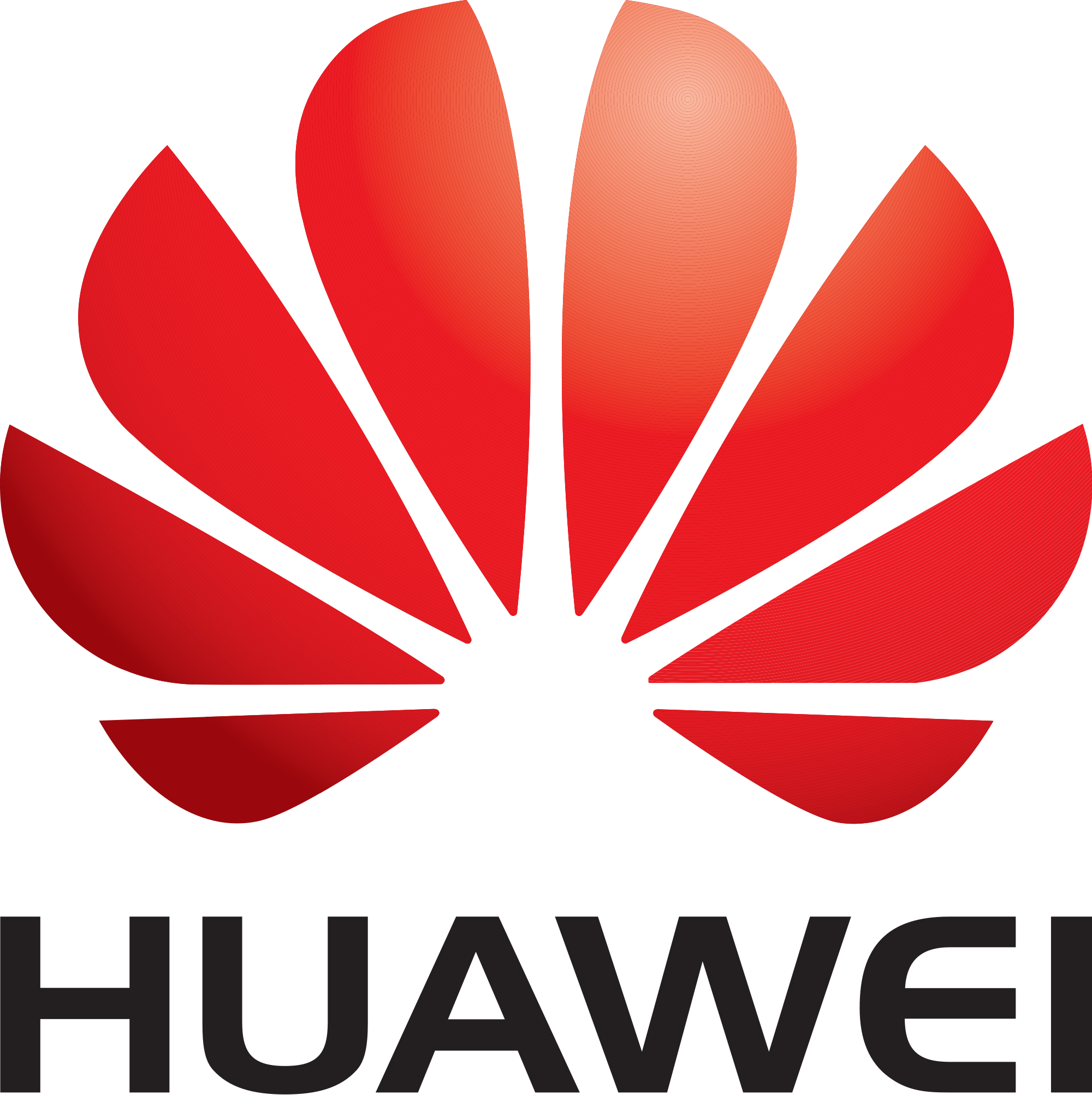 Huawei Logo Red Flower Design
