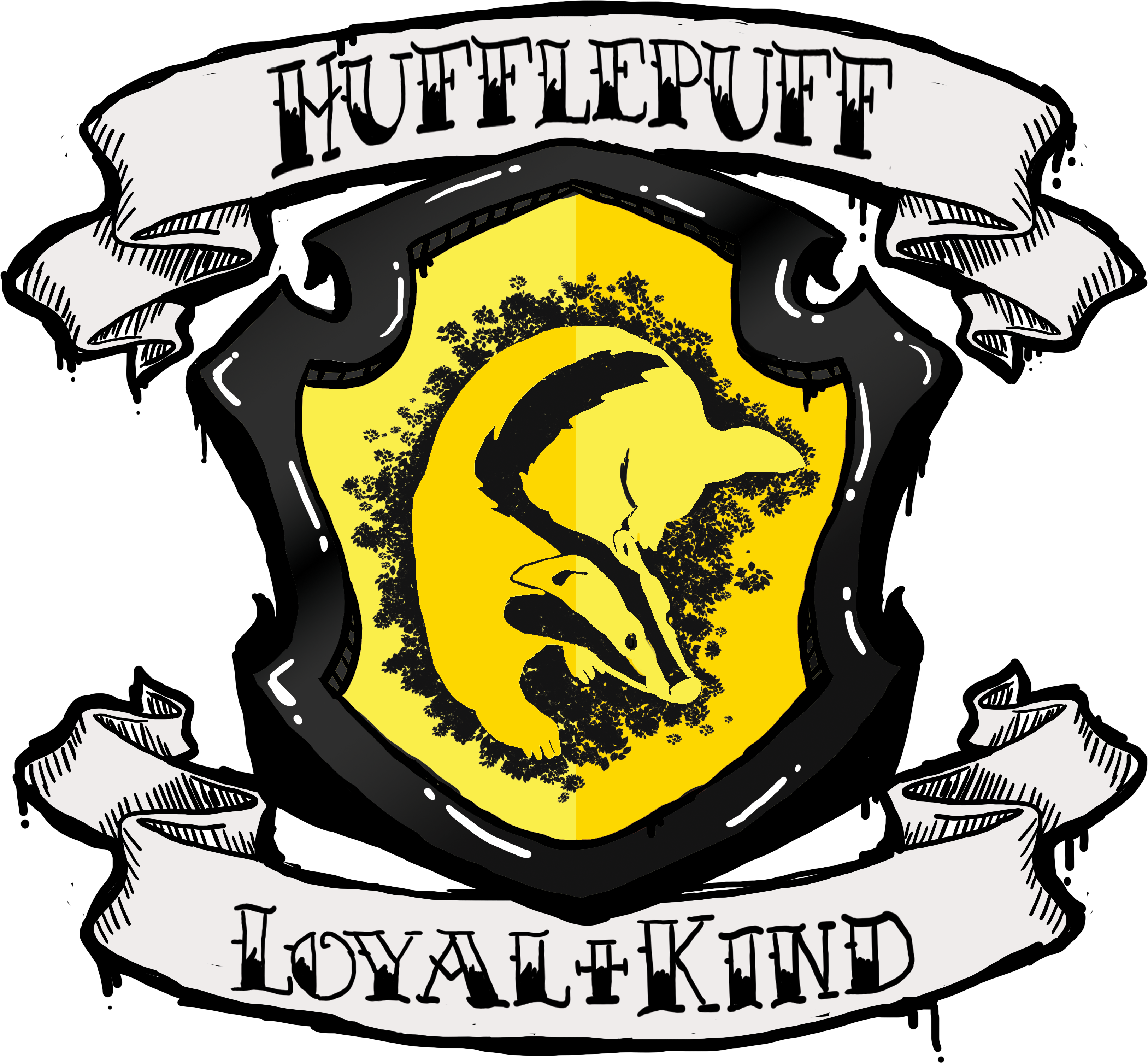 Hufflepuff House Crest Parody