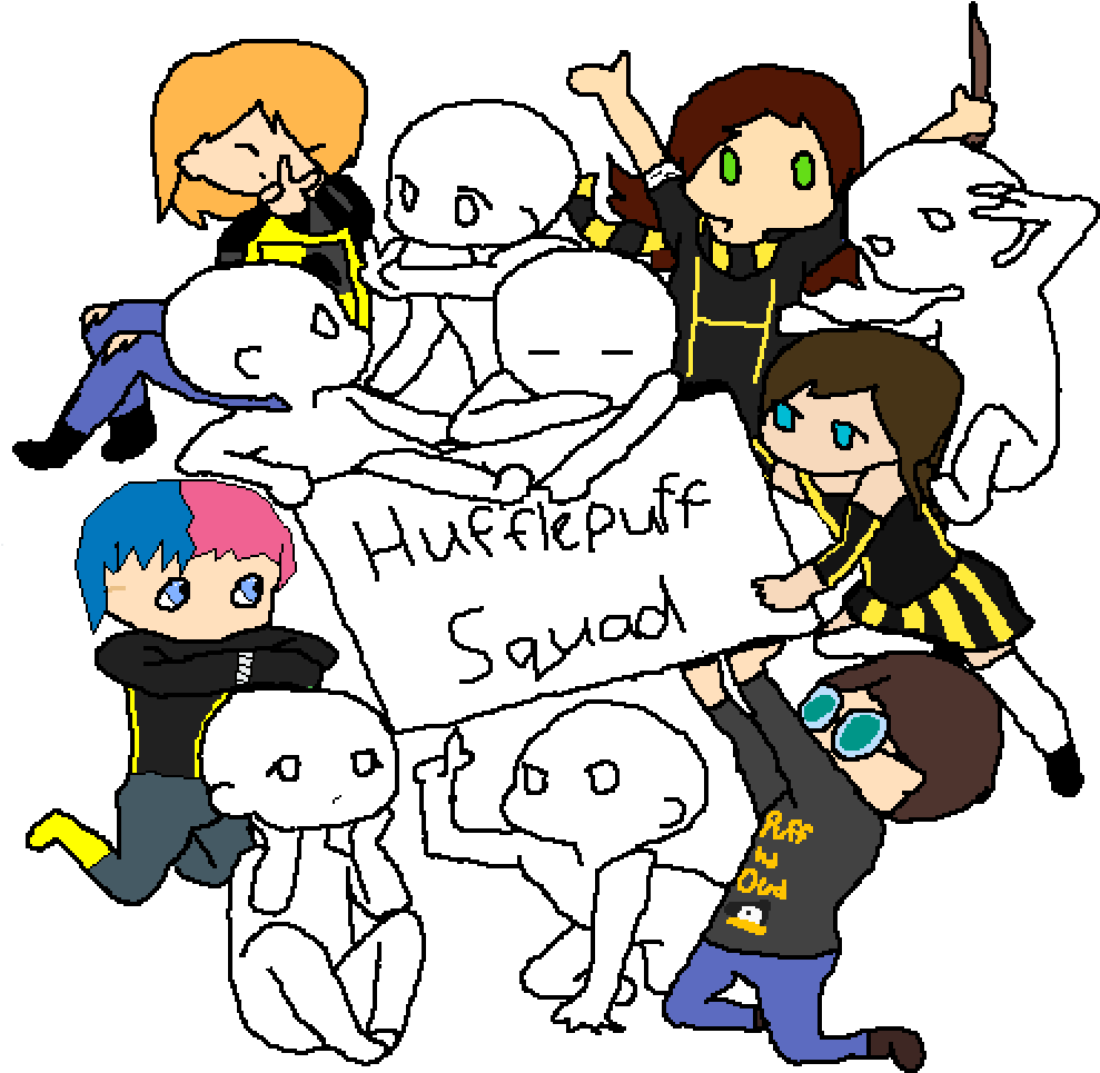 Hufflepuff Squad Cartoon