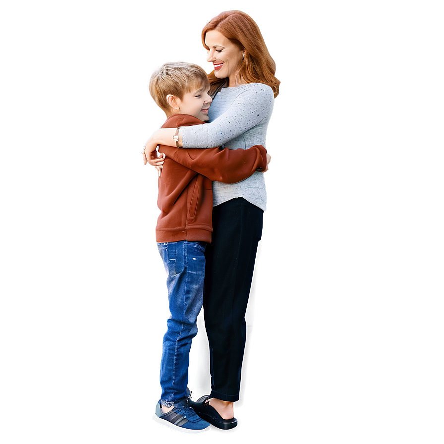 Hugging Mom And Son Png 05232024