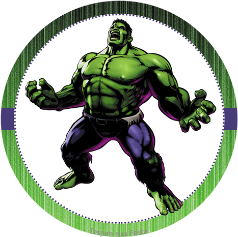 Hulk Circle Logo Illustration