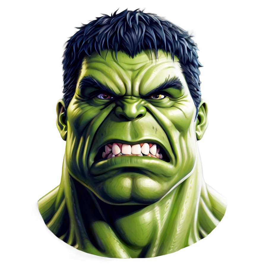 Hulk Face Illustration Png 06272024