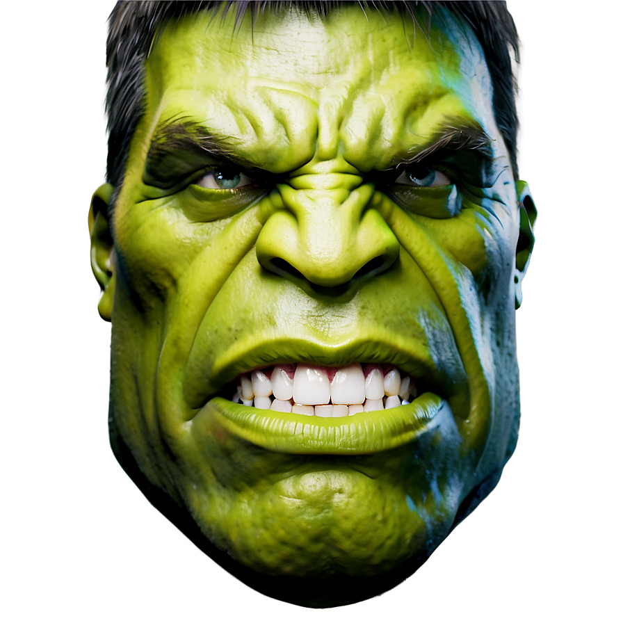 Hulk Face Portrait Png 06272024