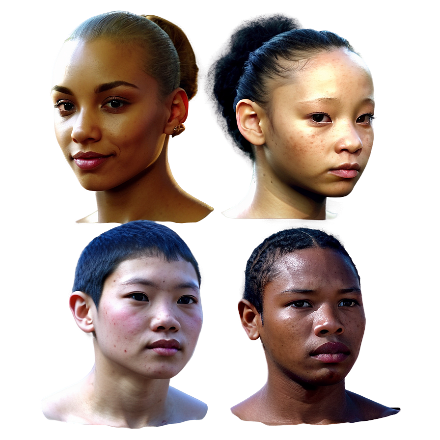 Human Head In Different Ethnicities Png Sxm78