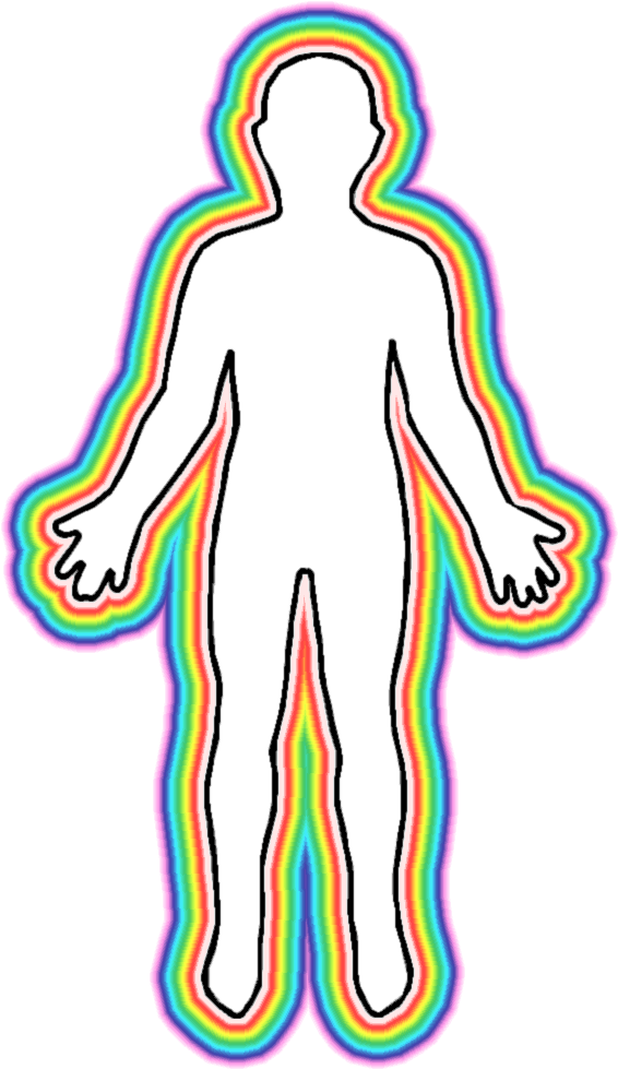 Human Silhouette Aura Outline