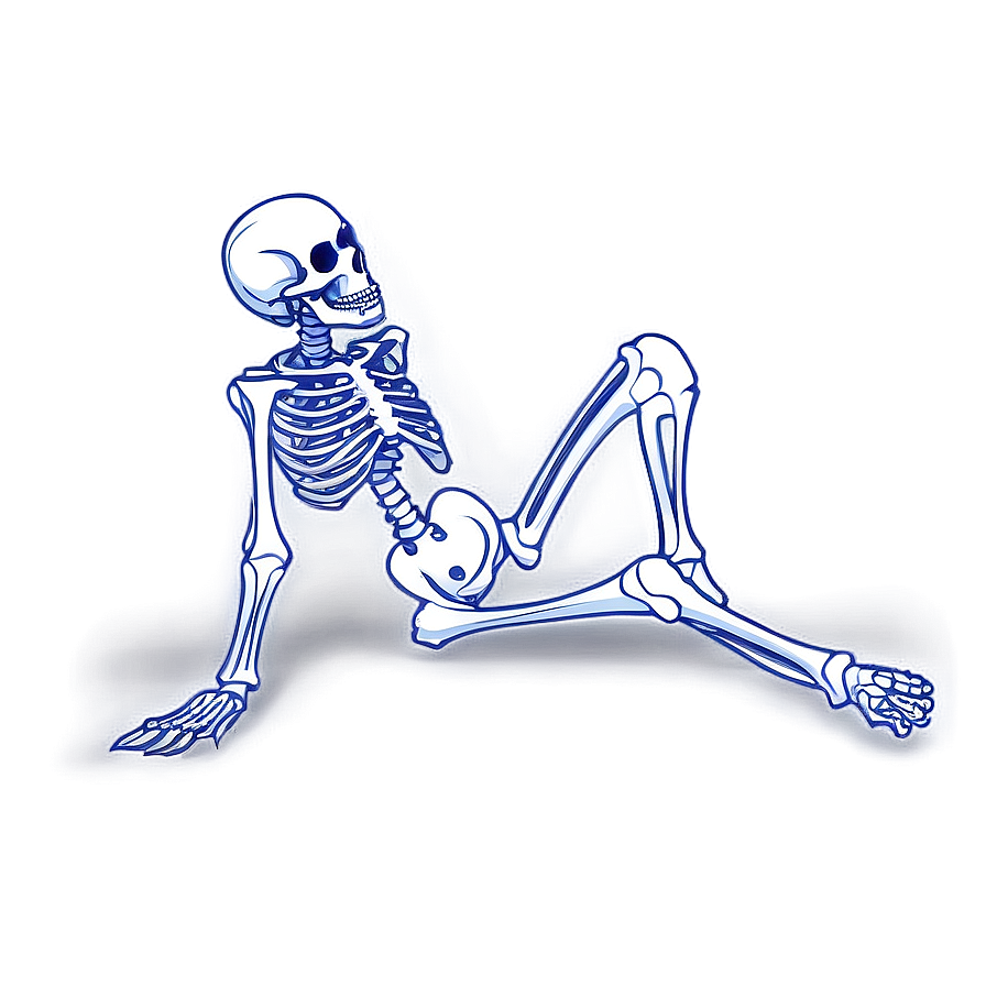 Human Skeleton Sitting Pose Png Fjo49