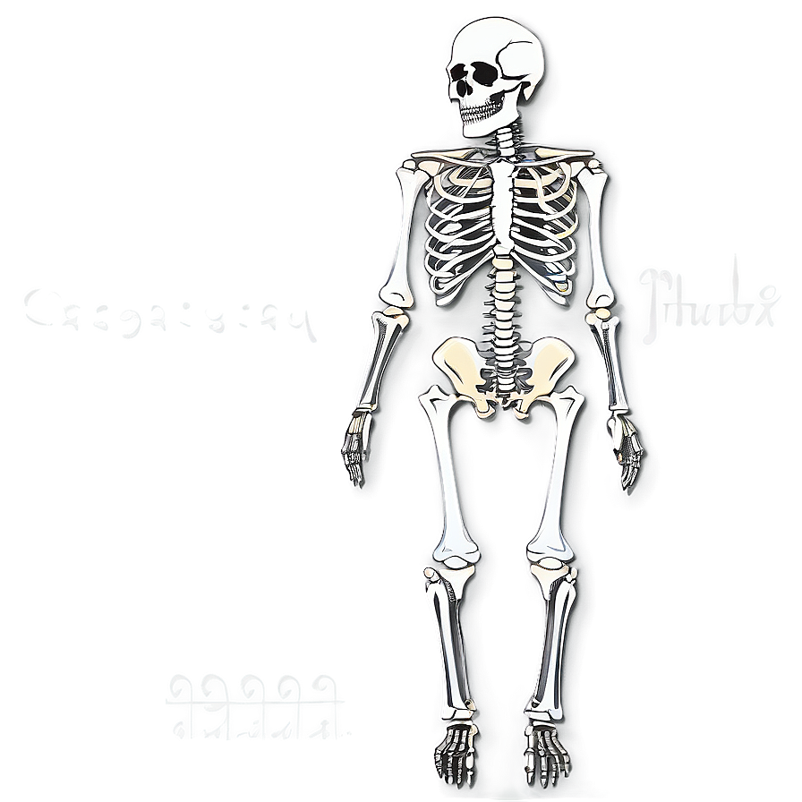 Human Skeleton With Detailed Joints Png Dek