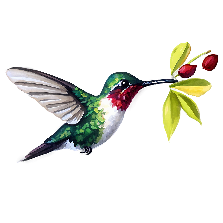 Hummingbird In Watercolor Style Png Llm98