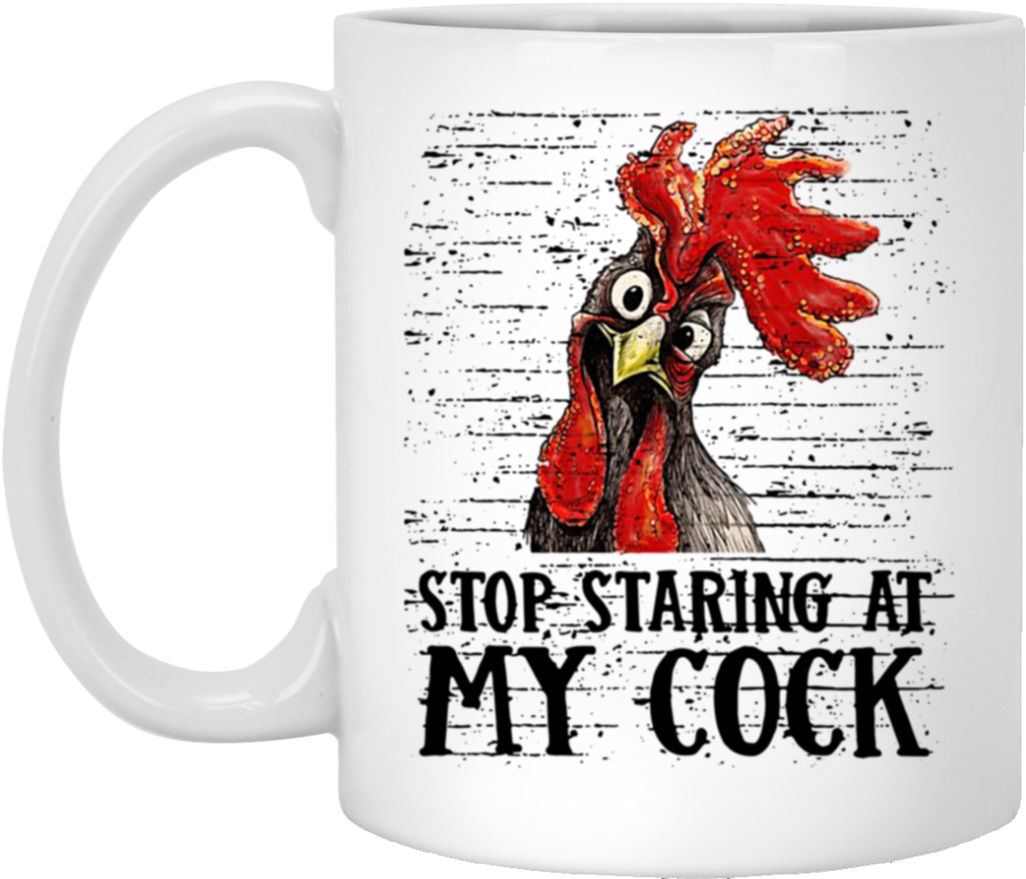 Humorous Cock Mug Design