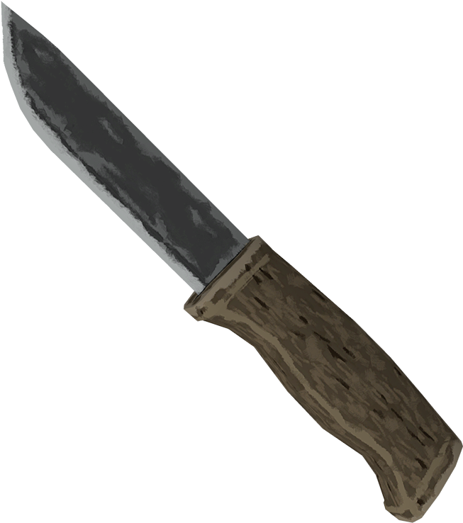 Hunting Knifewith Wooden Handle