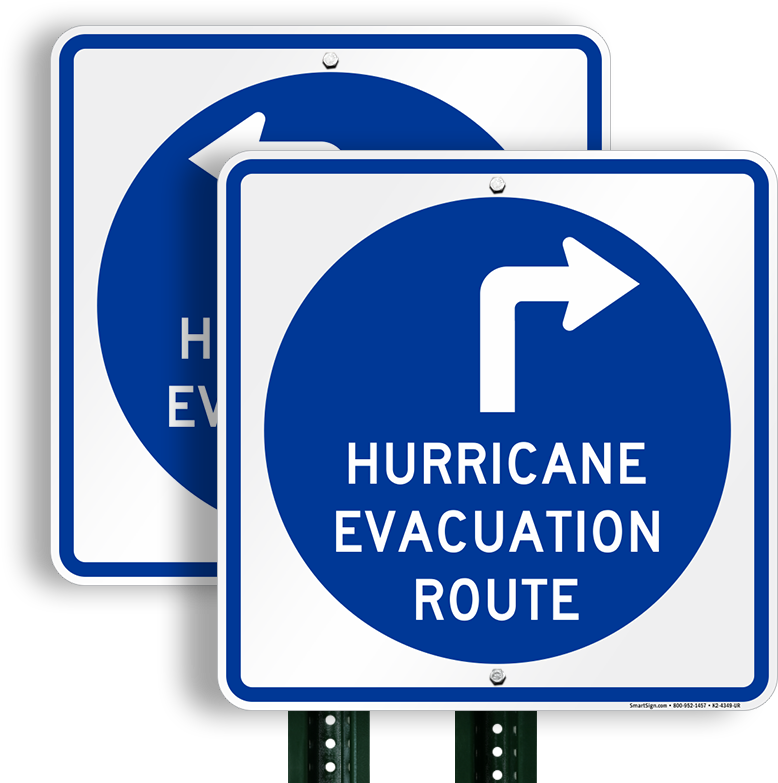 Hurricane Evacuation Route Signs