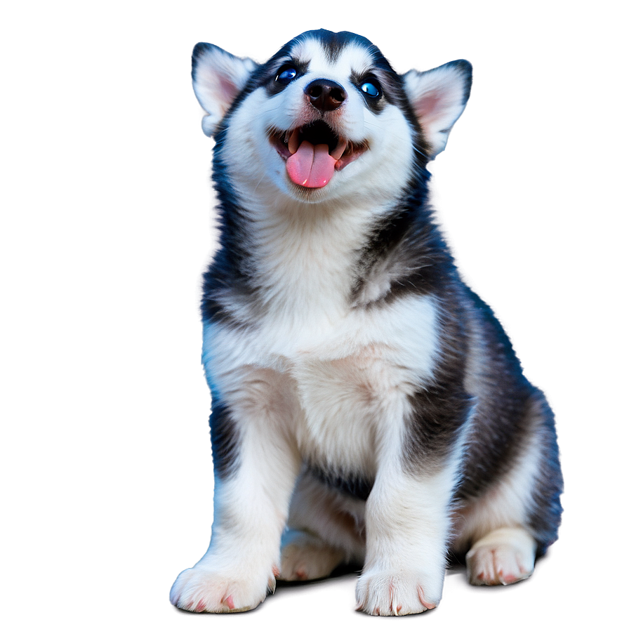 Husky Puppy Playing Png Klw