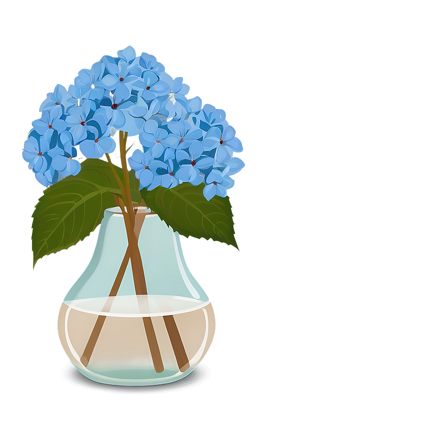Hydrangea In Vase Png Adp