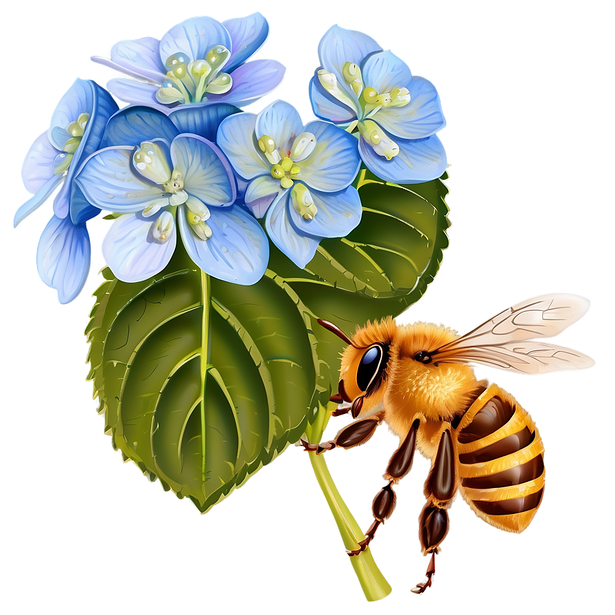 Hydrangea With Bees Png 95