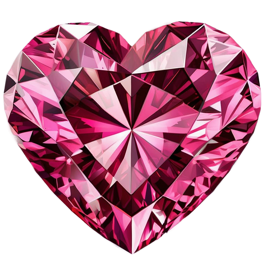 Hypnotic Pink Diamond Heart Illustration Png 51