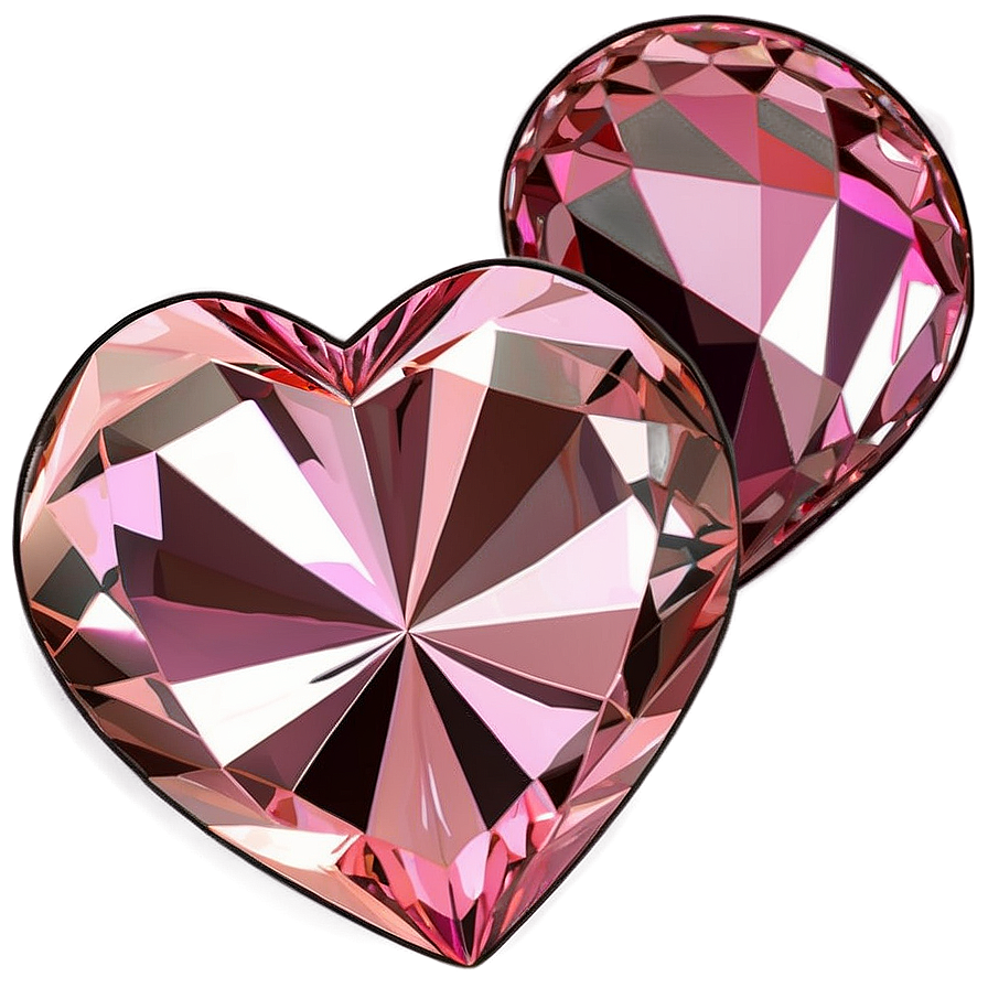 Hypnotic Pink Diamond Heart Illustration Png Icw82