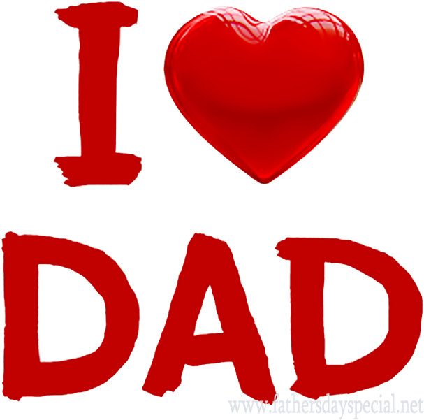 I Love Dad Heart Graphic