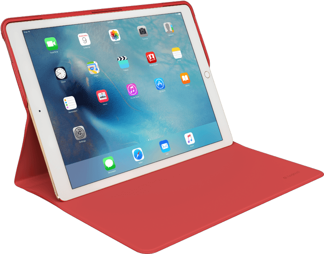 I Pad Pro With Red Smart Cover