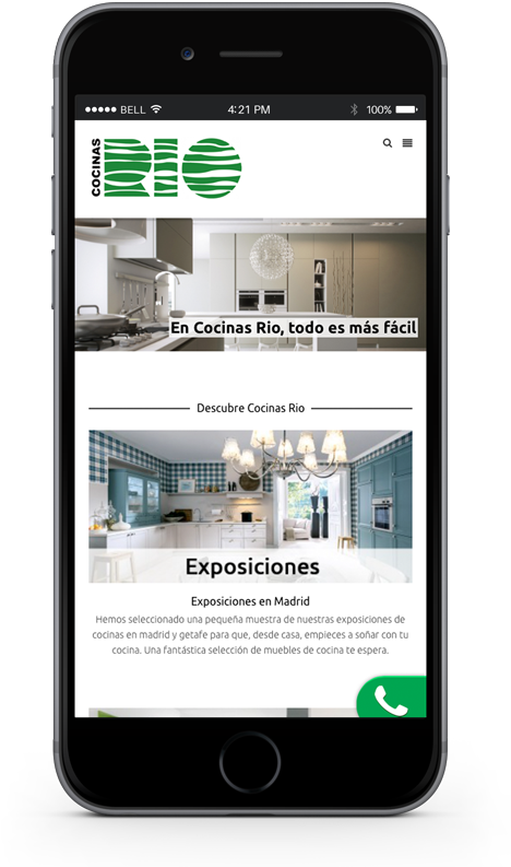 I Phone Mockup Cocinas Rio Website Display