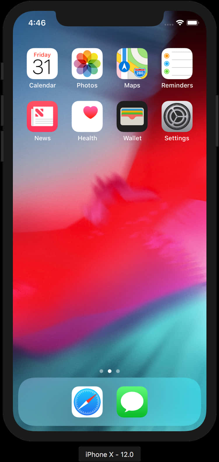 I Phone X Home Screen Display