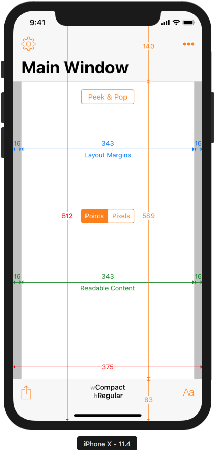 I Phone X Interface Layout Guide