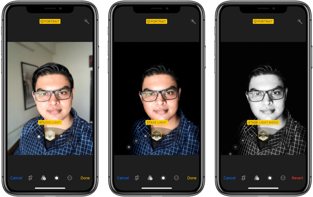 I Phone X Portrait Lighting Modes