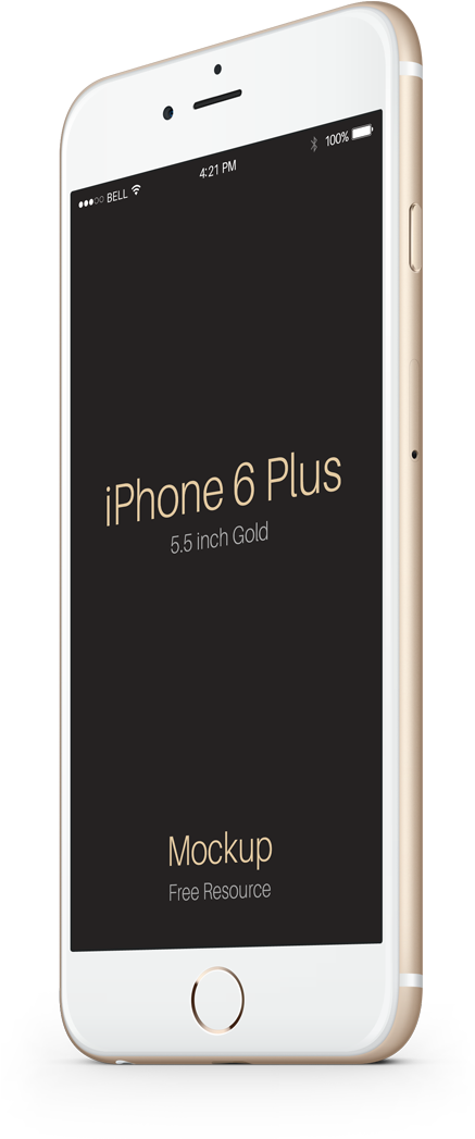 I Phone6 Plus Gold Mockup