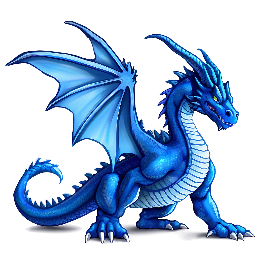 Ice Blue Dragon Drawing Png Gvm4