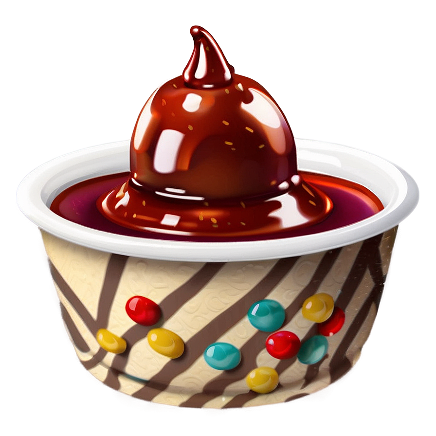 Ice Cream Cup With Sauce Png Vhu40