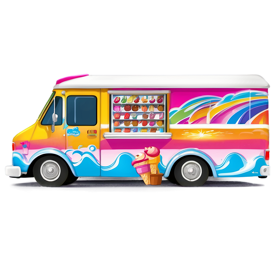 Ice Cream Truck By The Sea Png 06122024